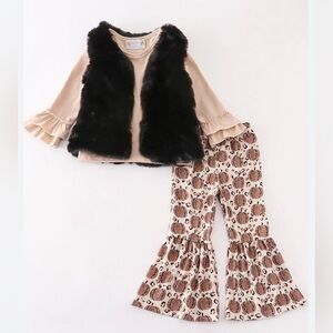 Stylish Kids Matching Set with Black Vest